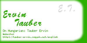 ervin tauber business card
